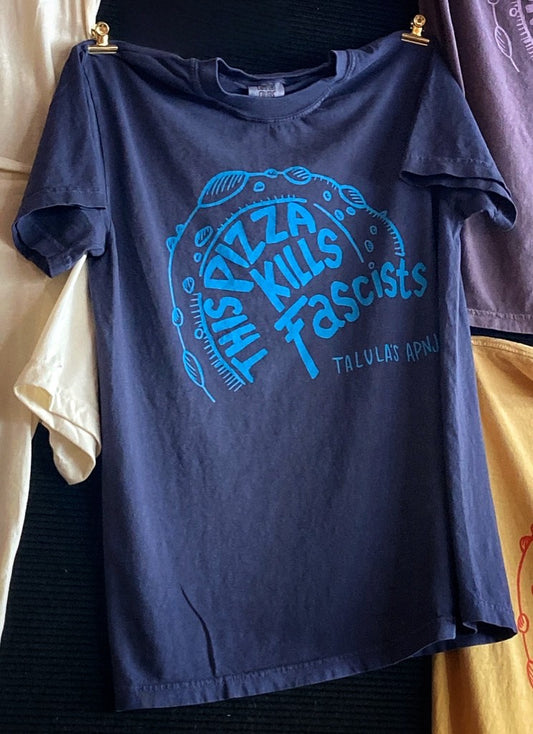 Pizza Kills Fascists Shirt - Navy